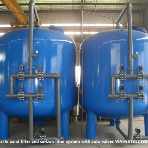 Sand filtration system activated carbon filtration system